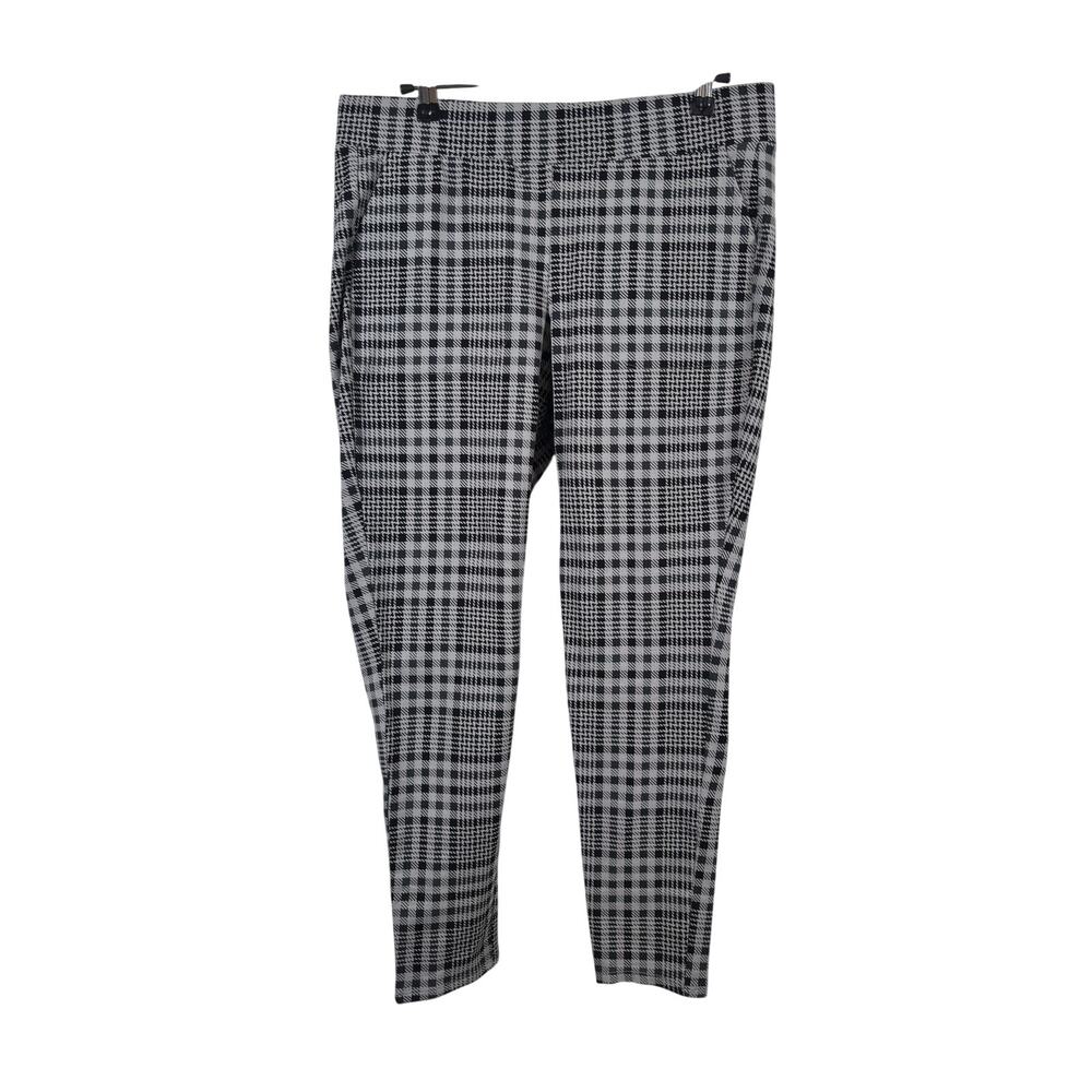 Torrid Full-Length Pocket Legging Womens 1 14/16 Comet Plaid Pants Gray Pull-On
